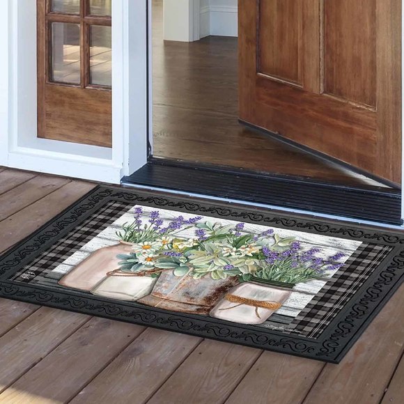 Briarwood Lane Farmhouse Flowers Spring Doormat - Picture 1 of 4